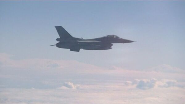 Un Su-27 ahuyenta al F-16 de la OTAN que intentó acercarse al avión del ministro ruso de Defensa - Sputnik Mundo