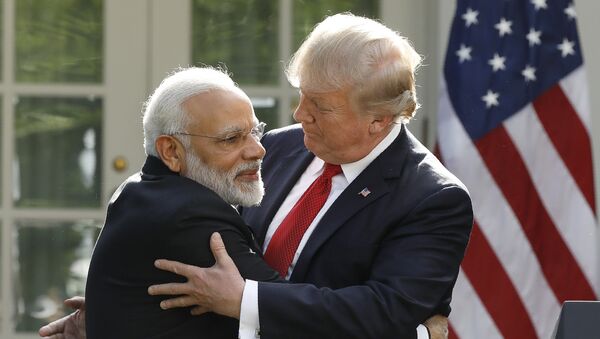 Primer ministro de la India, Narendra Modi, y presidente de EEUU, Donald Trump (archivo) - Sputnik Mundo