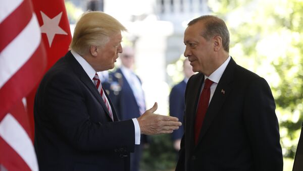 Donald Trump, presidente de EEUU, y Recep Tayyip Erdogan, presidente de Turquía (archivo) - Sputnik Mundo