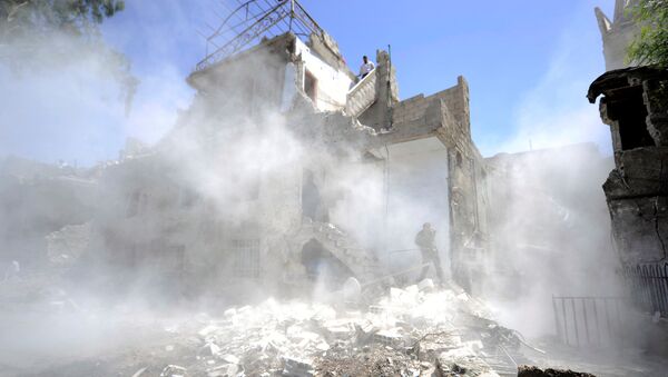 Lugar de ataque en Damasco (imagen referencial) - Sputnik Mundo