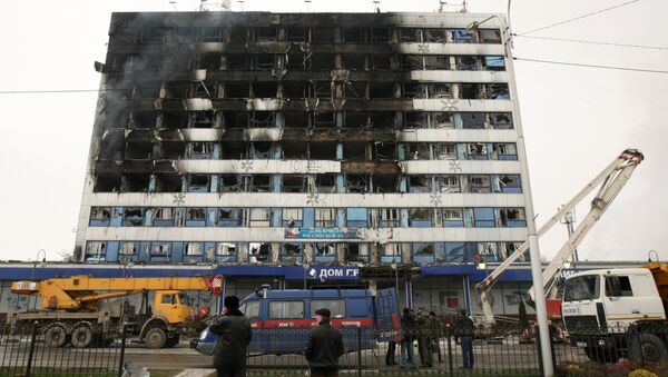 Casa de la Prensa de Grozni, Rusia, tras el ataque (archivo) - Sputnik Mundo
