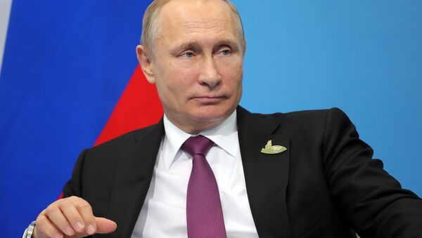 Vladímir Putin, presidente de Rusia, en Hamburgo - Sputnik Mundo