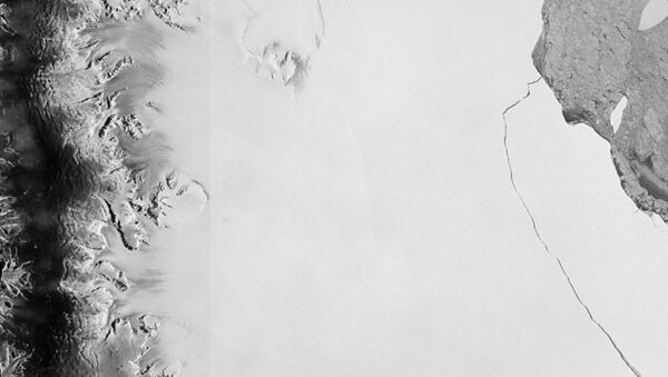 Vista satelital del iceberg desprendido en La Antártida - Sputnik Mundo