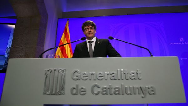 Carles Puigdemont, presidente del Gobierno catalán - Sputnik Mundo
