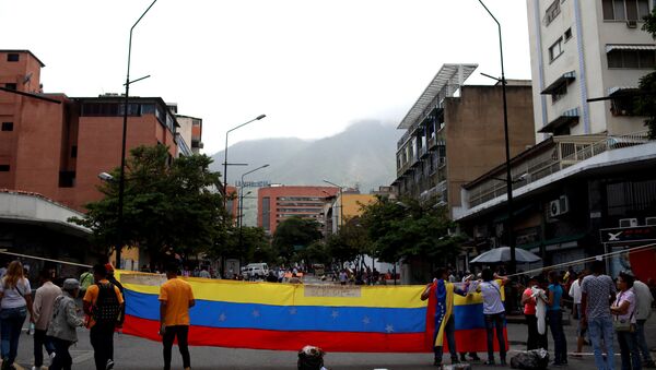 Protesta de la oposición en Caracas, Venezuela - Sputnik Mundo
