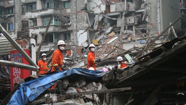 Consecuencias de un terremoto en China (archivo) - Sputnik Mundo