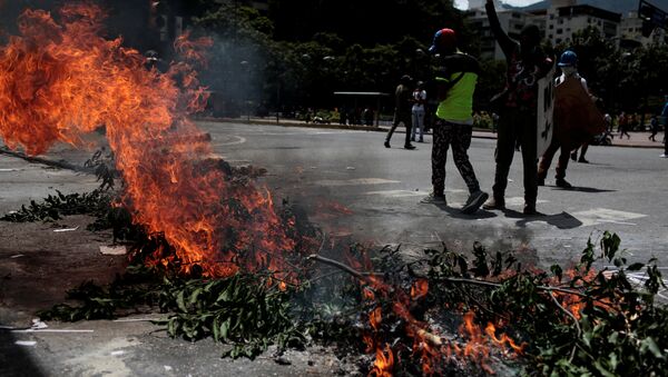 Protestas en Caracas, la capital de Venezuela (archivo) - Sputnik Mundo