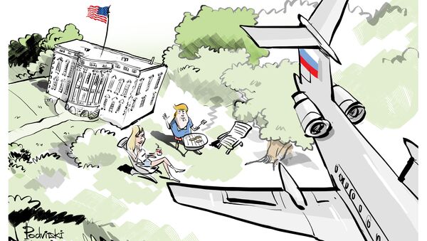 'Saludos a Donald': un avión militar ruso sobrevuela la Casa Blanca - Sputnik Mundo