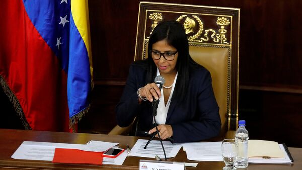 National Constituent Assembly President Delcy Rodriguez attends to one of its session in Caracas, Venezuela - Sputnik Mundo