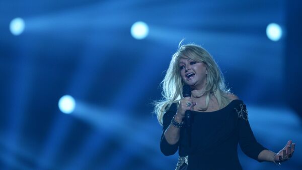 British singer Bonnie Tyler performs during the rehearsal of the final show at the 58th Eurovision Song Contest in Malmo, Sweden. 17/05/2013. - Sputnik Mundo