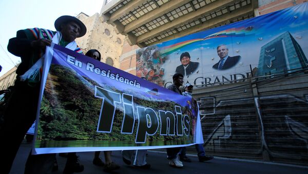 Protestas contra de tender una carretera a través del Territorio Indígena Parque Isiboro Sécure (Tipnis) - Sputnik Mundo