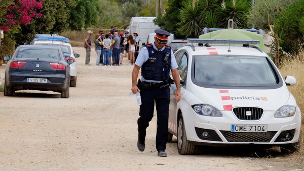 La Policía en la localidad de Alcanar, España - Sputnik Mundo