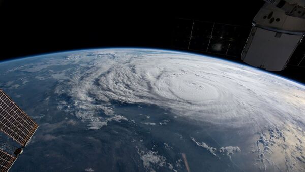 El huracán Harvey visto desde el espacio - Sputnik Mundo