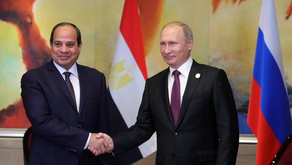 Presidente de Egipto, Abdelfatah Sisi, y presidente de Rusia, Vladímir Putin - Sputnik Mundo