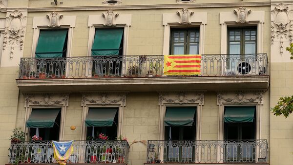 Esteladas, banderas separatistas de Cataluña - Sputnik Mundo