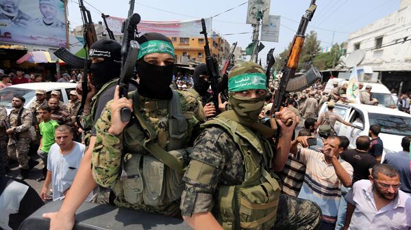 Militantes del movimiento Hamás (imagen referencial) - Sputnik Mundo