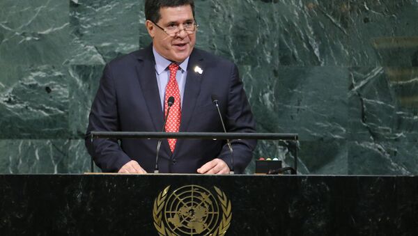 El presidente de Paraguay, Horacio Cartes, en la Asamblea General de la ONU - Sputnik Mundo