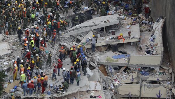 Las consecuencias del terremoto en México (archivo) - Sputnik Mundo