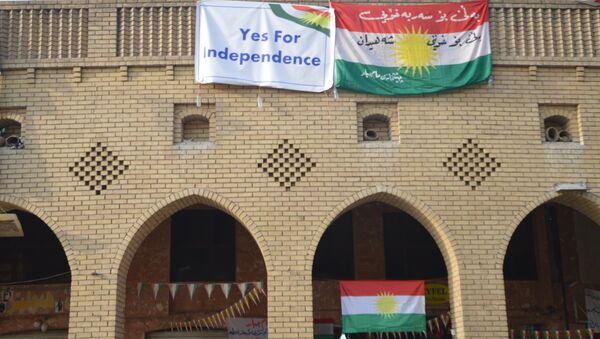 Carteles apoyando al referéndum en Kurdistán iraquí - Sputnik Mundo