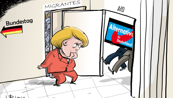 Merkel abre personalmente las puertas del Bundestag a los derechistas - Sputnik Mundo