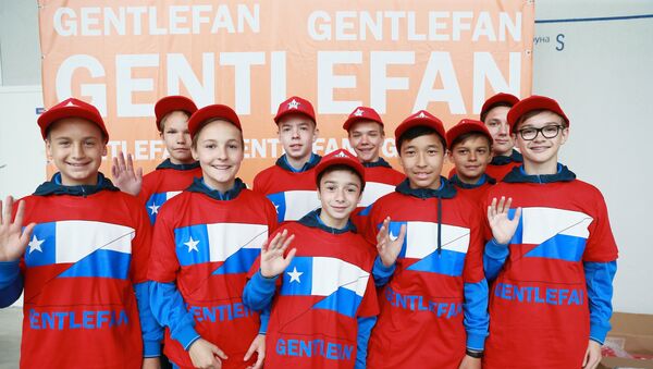 Ceremonia de bienvenida 'Gentlefan' antes del partido entre las selecciones de Rusia y Chile en junio de 2017 - Sputnik Mundo