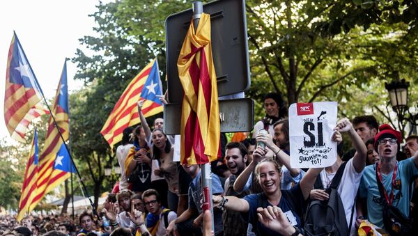Manifestaciones en Barcelona, Cataluña - Sputnik Mundo
