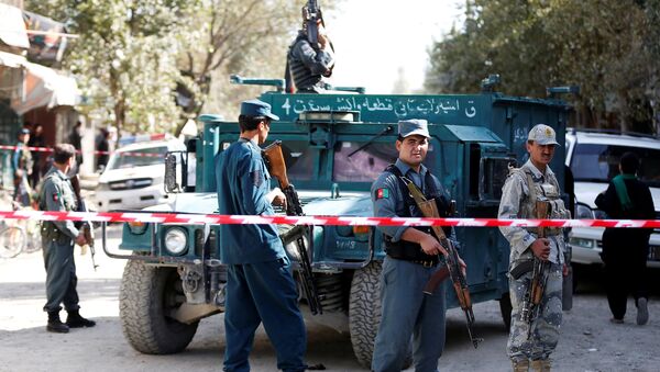 Policía afgana en el lugar del ataque suicida en Kabul - Sputnik Mundo