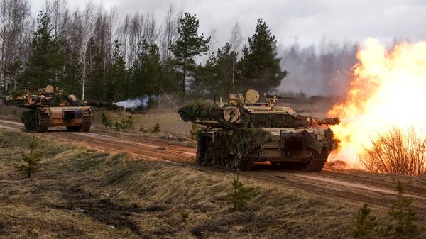 Carros de combate M1 Abrams - Sputnik Mundo