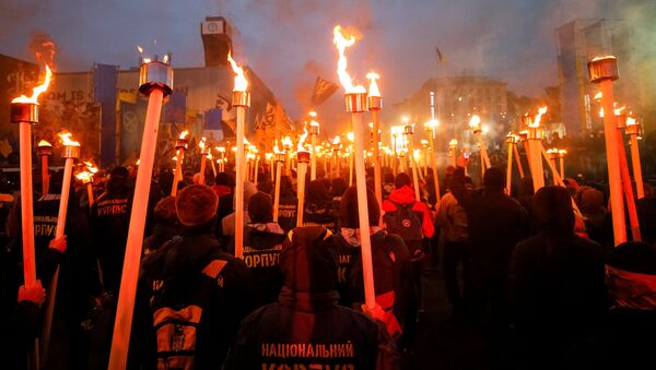 Marcha de nacionalistas en Kiev - Sputnik Mundo
