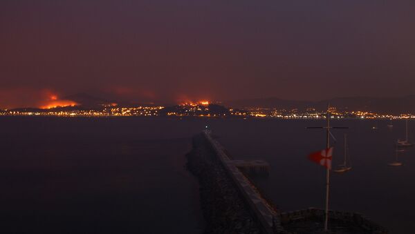Decenas de incendios llenan Galicia - Sputnik Mundo