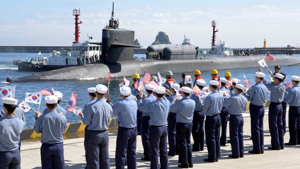 Submarino nuclear USS Michigan en Corea del Sur - Sputnik Mundo