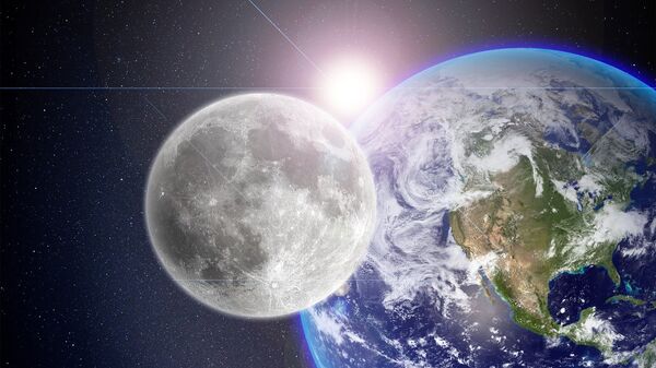 La Luna y la Tierra (imagen referencial) - Sputnik Mundo
