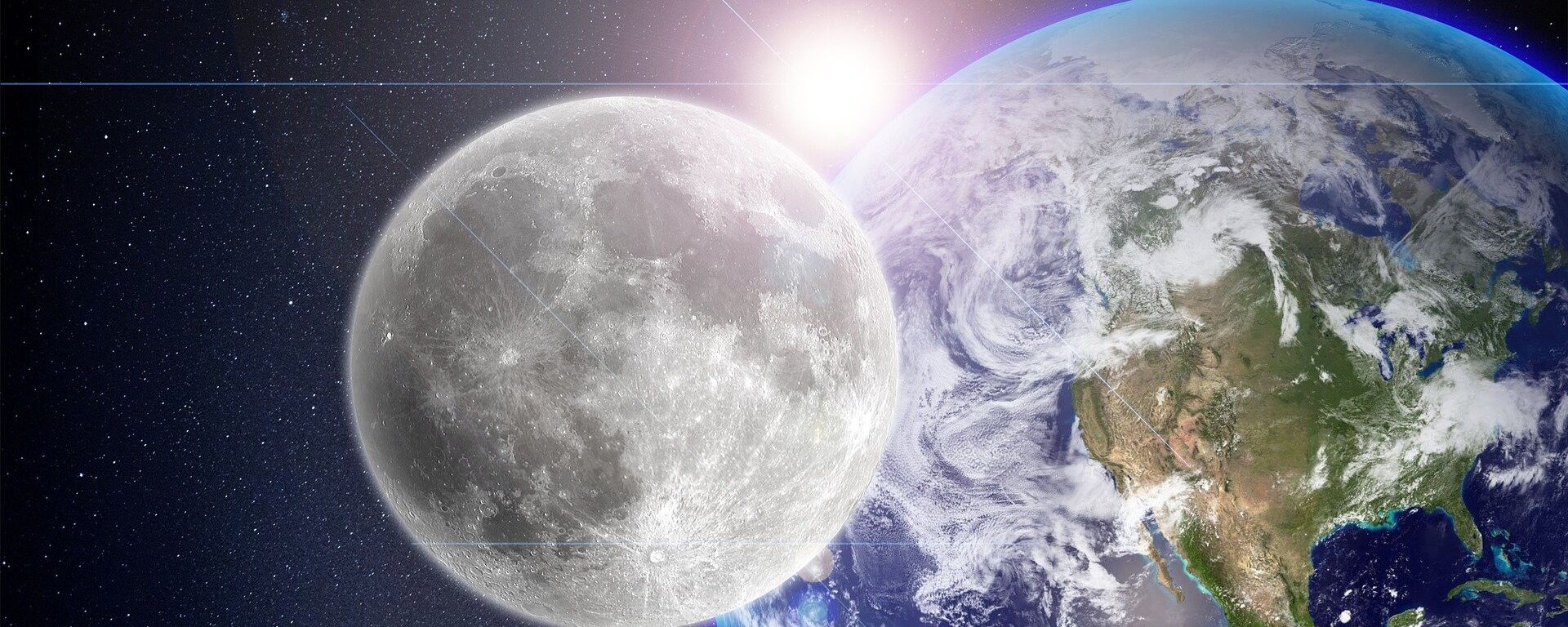 La Luna, la Tierra y el Sol (imagen referencial) - Sputnik Mundo, 1920, 28.01.2021