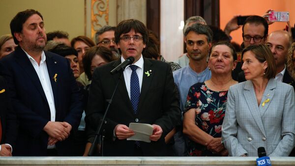 Carles Puigdemont, expresidente de la Generalitat de Cataluña - Sputnik Mundo