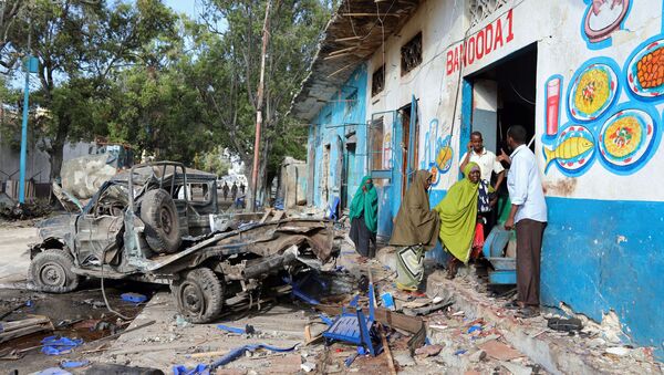 Un hotel en Mogadiscio tras el ataque - Sputnik Mundo