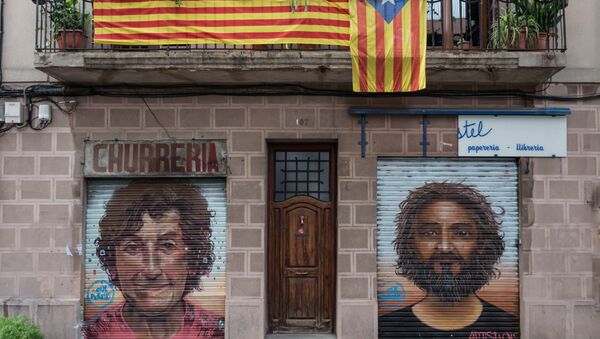 Banderas independentistas de Cataluña - Sputnik Mundo