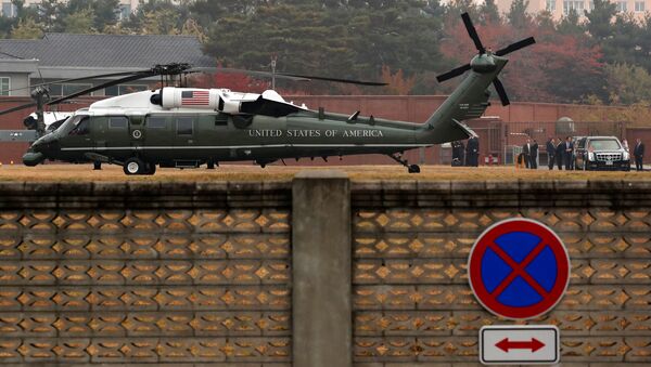 El helicóptero de Donald Trump en Seúl - Sputnik Mundo