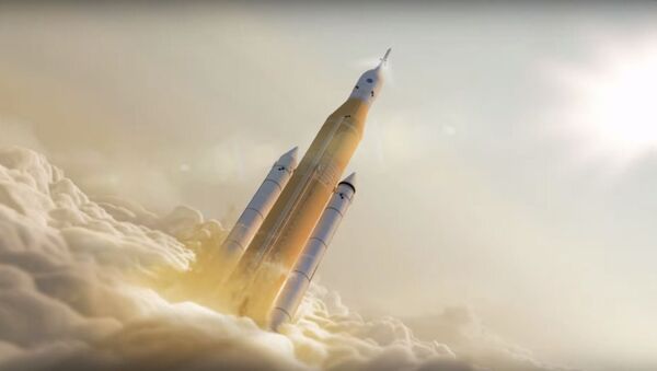 Una animación que representa el lanzamiento del cohete SLS - Sputnik Mundo