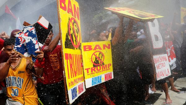 Protestas en Manila, la capital de Filipinas - Sputnik Mundo