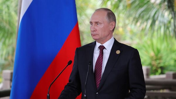 El presidente de Rusia, Vladímir Putin, durante una rueda de prensa - Sputnik Mundo