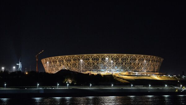 La construcción del estadio para el Mundial 2018 en Volgogrado - Sputnik Mundo
