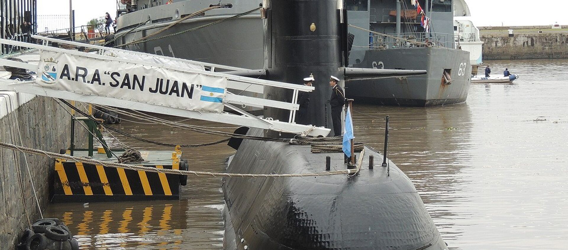 Submarino ARA San Juan en el Apostadero Naval de Buenos Aires, durante una jornada de puertas abiertas en mayo de 2017 por el día de la Armada Argentina.  - Sputnik Mundo, 1920, 27.10.2020