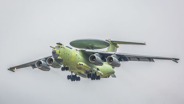 El avión ruso de alerta temprana y control aerotransportado A-100, durante la primera prueba (archivo) - Sputnik Mundo