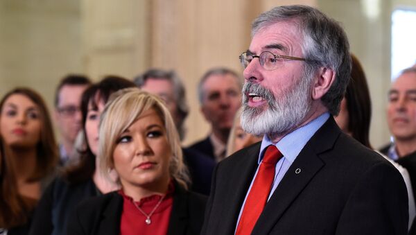 El histórico líder del Sinn Féin, Gerry Adams - Sputnik Mundo