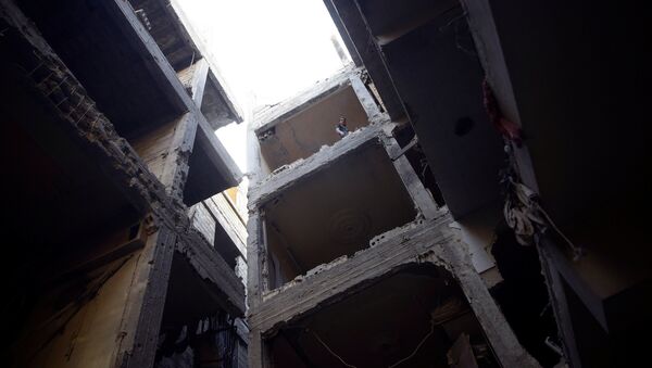 Edificios destruidos en Damasco - Sputnik Mundo