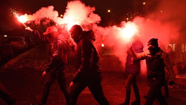 Manifestaciones en Kiev, Ucrania (imagen referencial) - Sputnik Mundo