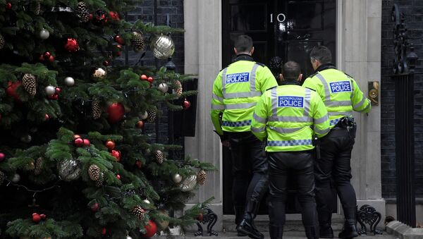 La policía británica cerca de la residencia de Theresa May en Downing Street, 10 en Londres - Sputnik Mundo