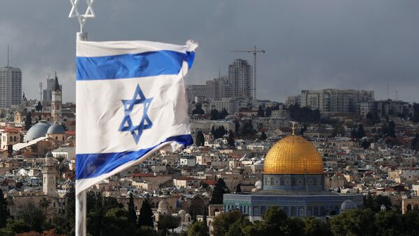 La bandera israelí en Jerusalén - Sputnik Mundo