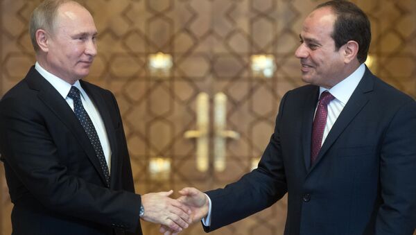 Vladímir Putin, presidente de Rusia, y Abdelfatah Sisi, presidente de Egipto - Sputnik Mundo