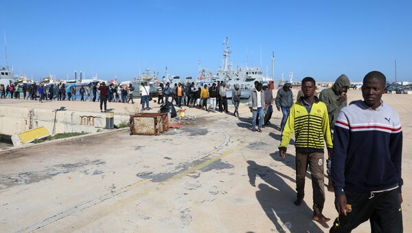 Migrantes en Libia (archivo) - Sputnik Mundo